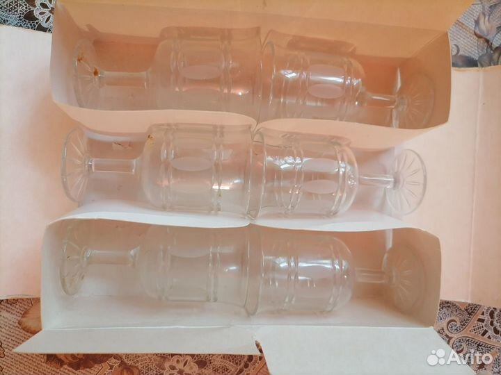 Хрустальные рюмки на ножке СССР