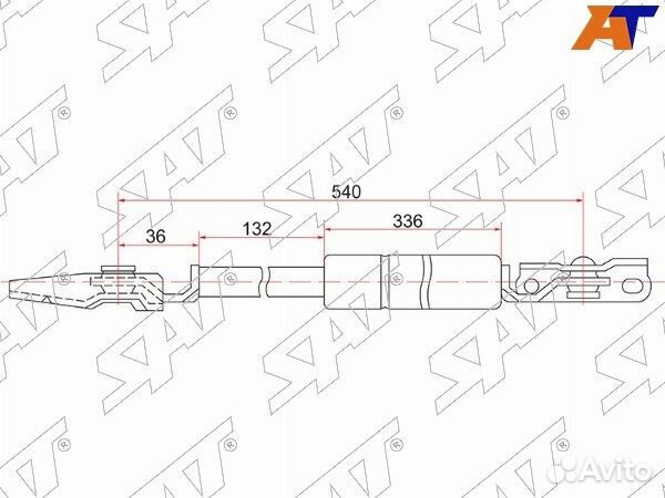 Амортизатор крышки багажника toyota nadia