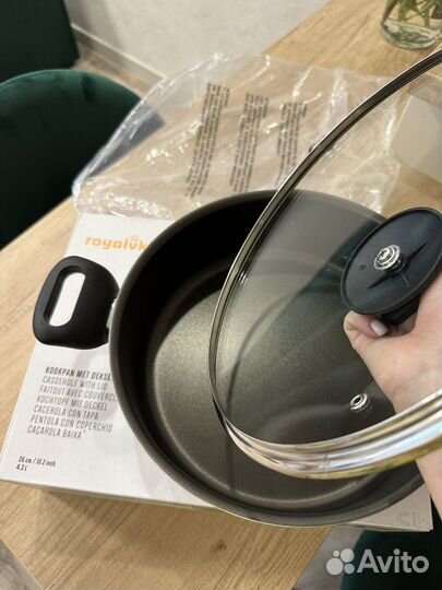 Кастрюля антипригарное покрытие алюминиевая, 4,3л