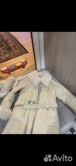 Дубленка натуральная для девочки 4-6 лет