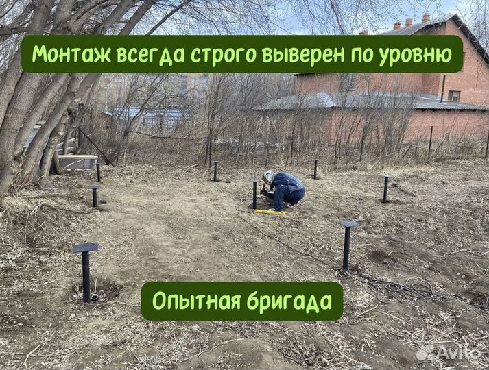 Винтовые сваи для бани