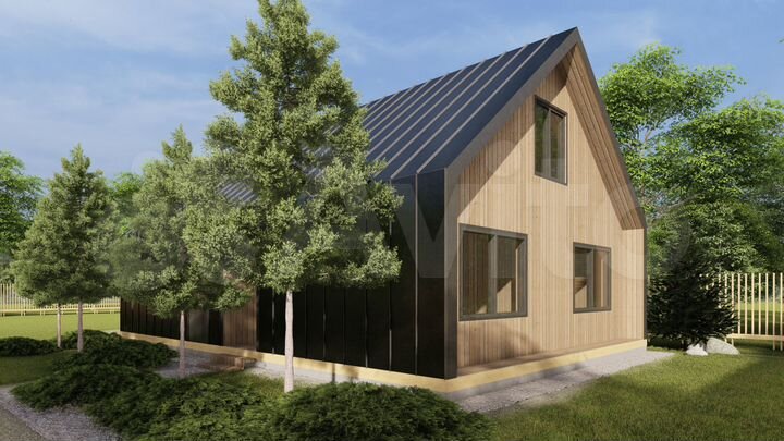 Коттедж 102 м² на участке 8 сот.