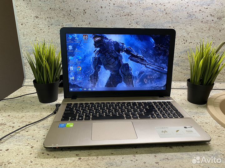 Игровой ноутбук asus 2 видеокарты/4 ядра