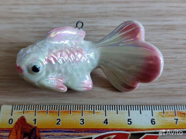 Фигурки рыбки фарфор, стекло
