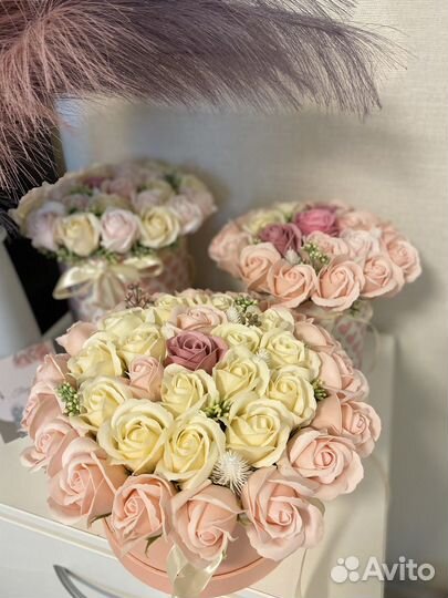 Букет из мыльных роз