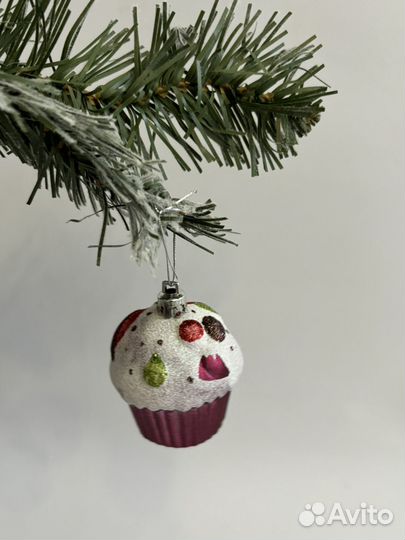 Елочные игрушки кекс маффины новые