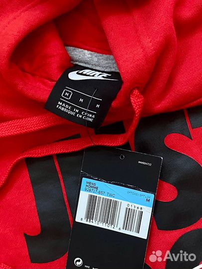 Худи красный Nike оригинал