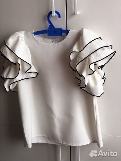 Блузка школьная с коротким рукавом