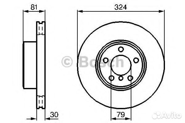 Диск тормозной передний Bmw 7-Series E65