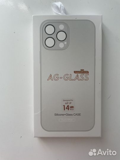 Стекляный чехол на iPhone 12 pro max + две пленк