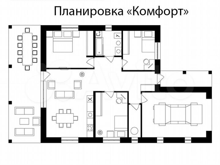 Дом 158 м² на участке 7,3 сот.