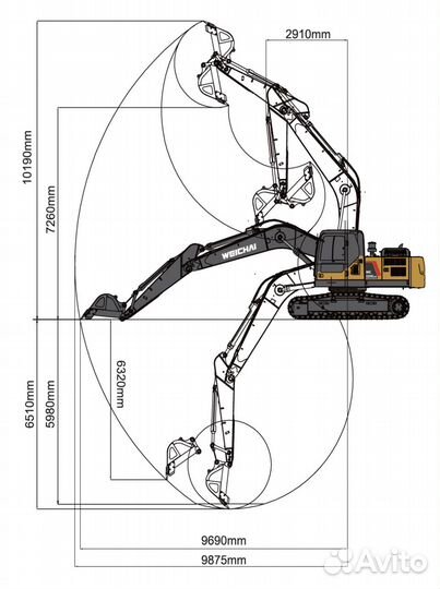 Гусеничный экскаватор Weichai Heavy WE225E2, 2023