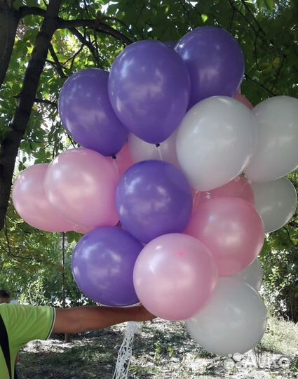 Разноцветные гелевые шары