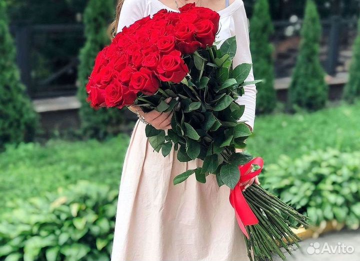 Метровые розы с доставкой