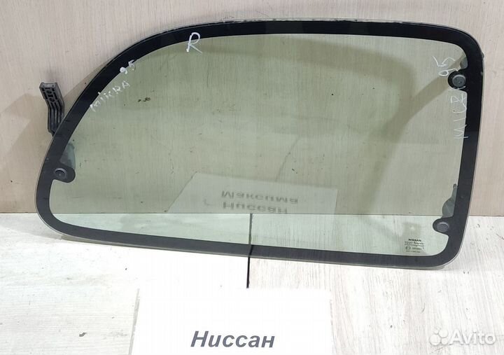 Стекло кузовное боковое Rh Nissan Micra, 1995г