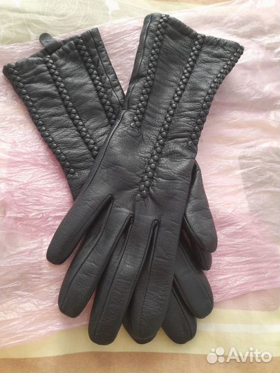 Перчатки кожаные
