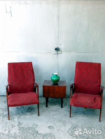 Винтажное удобное кресло 2 шт, Mid-century