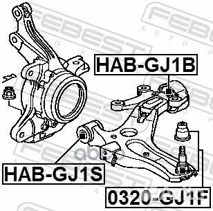 Сайлентблок переднего рычага задний Honda Jazz