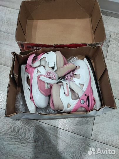 Коньки раздвижные размер 34-37 для девочки