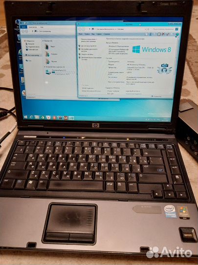 Ноутбук с док-станцией hp compaq 6510b