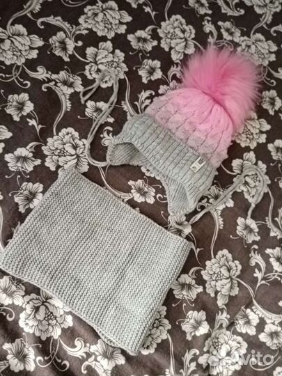 Комплект шапка и снуд