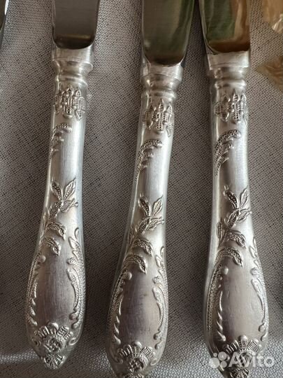 Мельхиоровые ложки, вилки и ножи