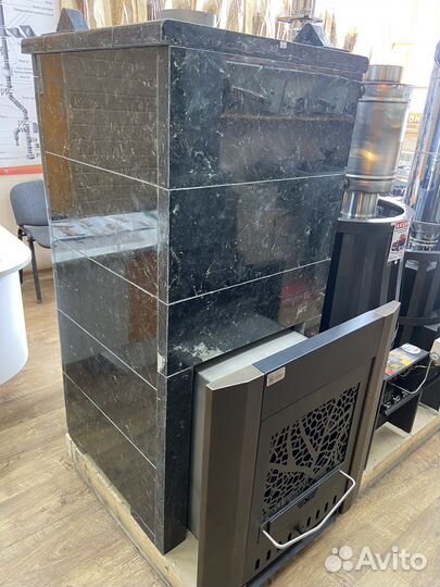 Печь для бани на газу тройка облицовка пироксенит