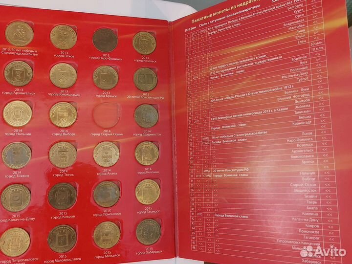 Альбомы с юбилейными монетами России