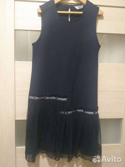 Школьный сарафан синий