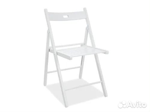 Стул в стиле IKEA из массива дерева белый складной