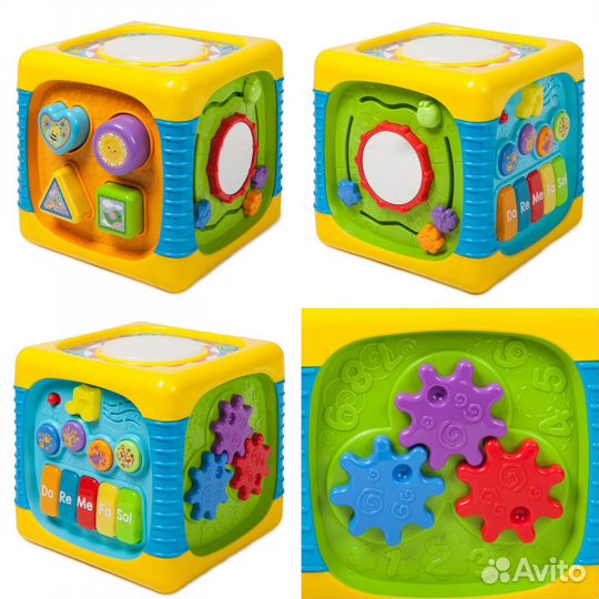 Развивающий кубик baby goсвет звук