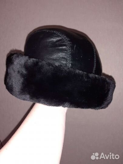 Шляпка женская утепленная,натуральная р.55