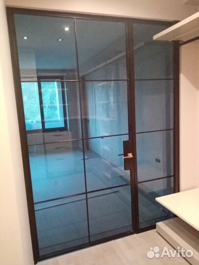 Стеклянные перегородки лофт