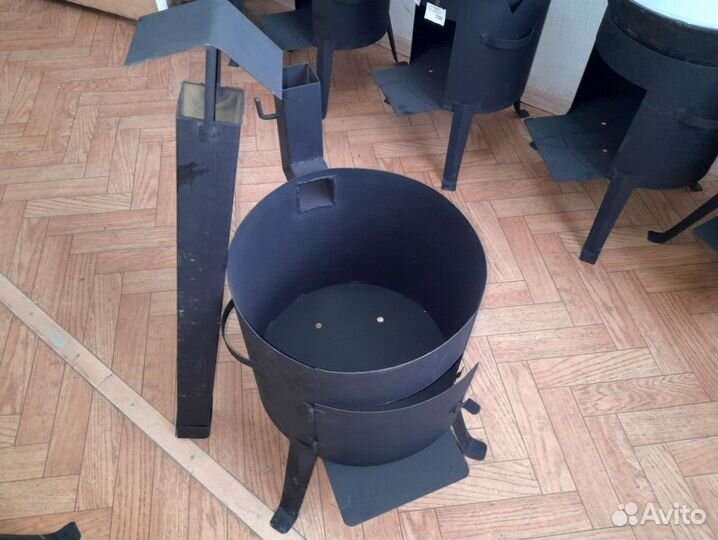 Печь под казан с трубой разборная