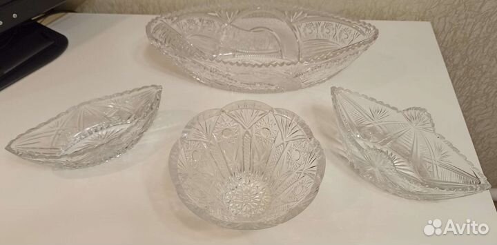 Хрустальные вазы, салатницы, конфетницы