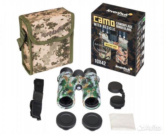 Бинокль Levenhuk Camo Dots 10x42 с сеткой