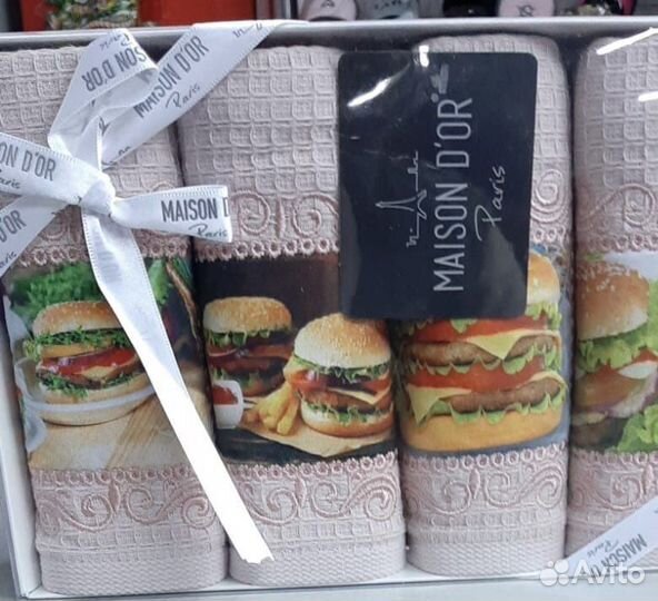 Кухонные полотенца вафельные Турция maison dor