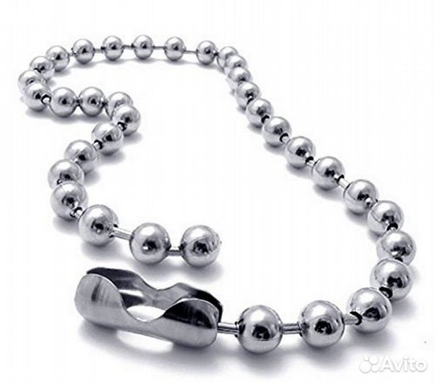 Цепочка шариковая металлическая с замочком