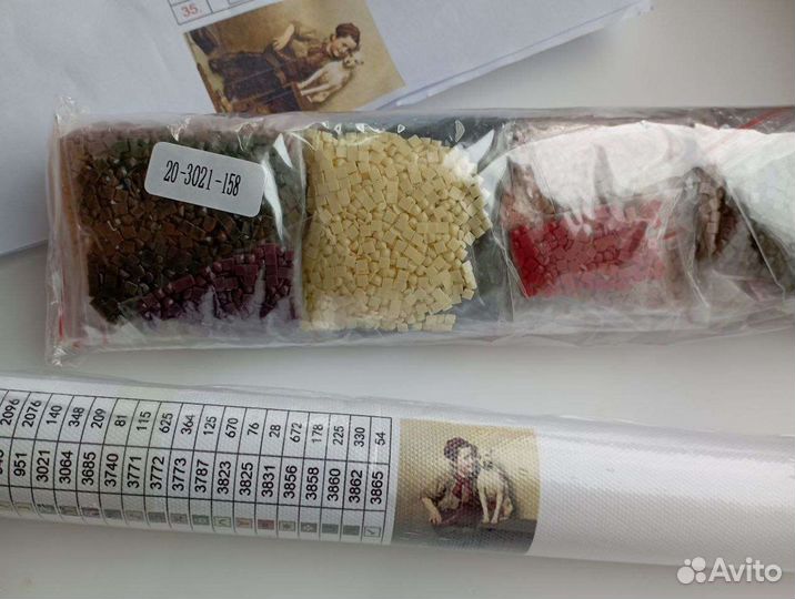 Алмазная вышивка мальчик с собакой 30х40