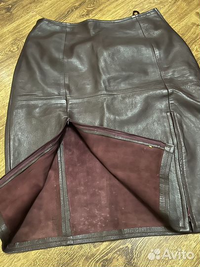 Юбка из натуральной кожи 42 (подойдет на M и L)