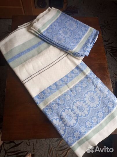Скатерть и салфетки лен времён СССР