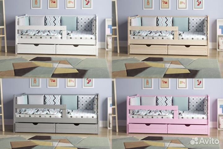 Кровать детская из массива березы