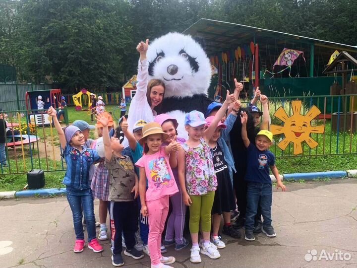 Поздравление от Панды, Мишка на праздник