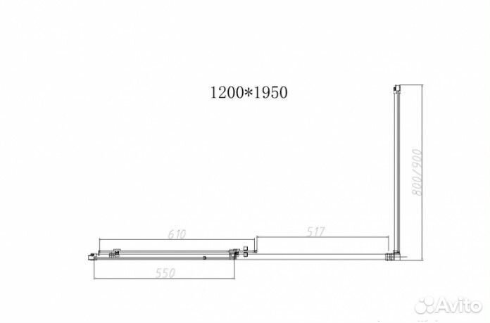 Душевой уголок Vincea Slim-N VSR-4SN 120x90 брашированное золото