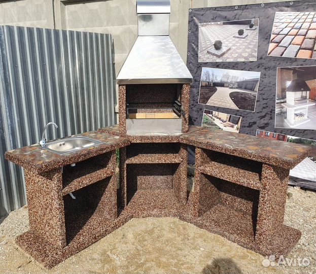 Модульная печь барбекю, печь под казан,гриль