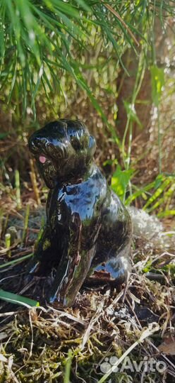 Чёрный терьер фарфоровая статуэтка афз