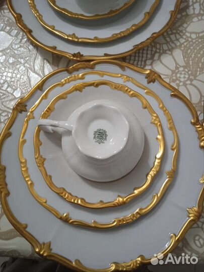 Сервиз чайный столовый на 12 персон Веймар гдр