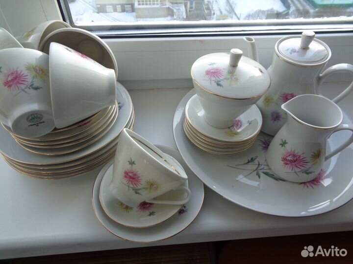 Сервиз чайный гдр freiberger Фарфор Астра
