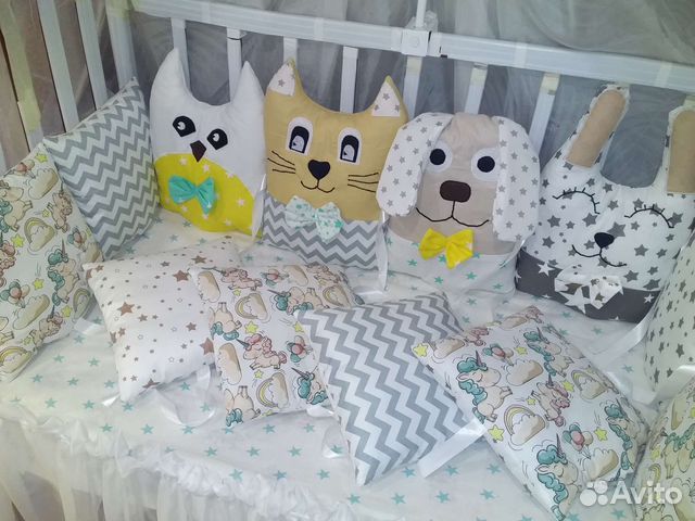 Бортики в кроватку новые