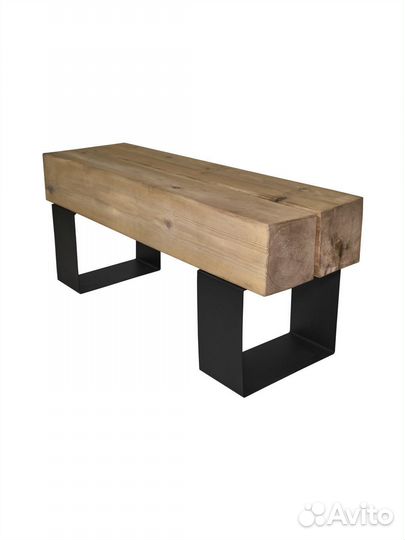 Скамейка садовая из бруса 150х150